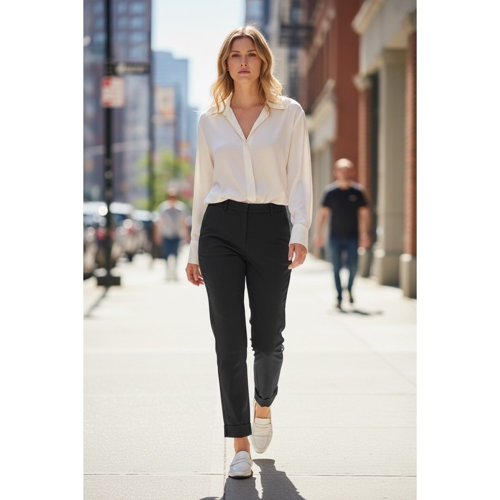 Worthington Modern Fit Slim Leg Dress Pants Charcoal Heather Size 10 NWT